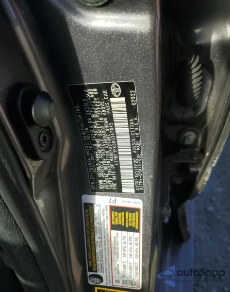 2017 Toyota Camry Le из США, поврежденный, VIN 4T1BF1FK6HU347645